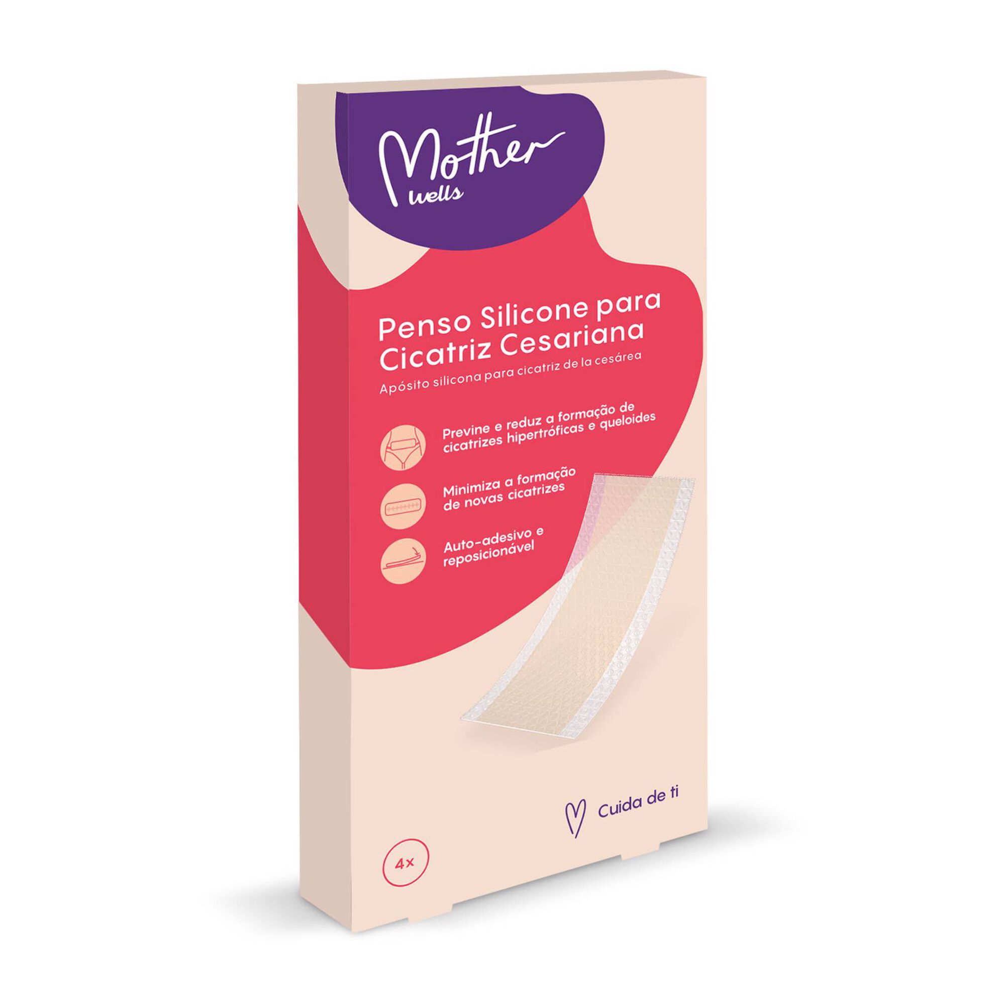 Mother Wells penso para cicatriz de cesariana