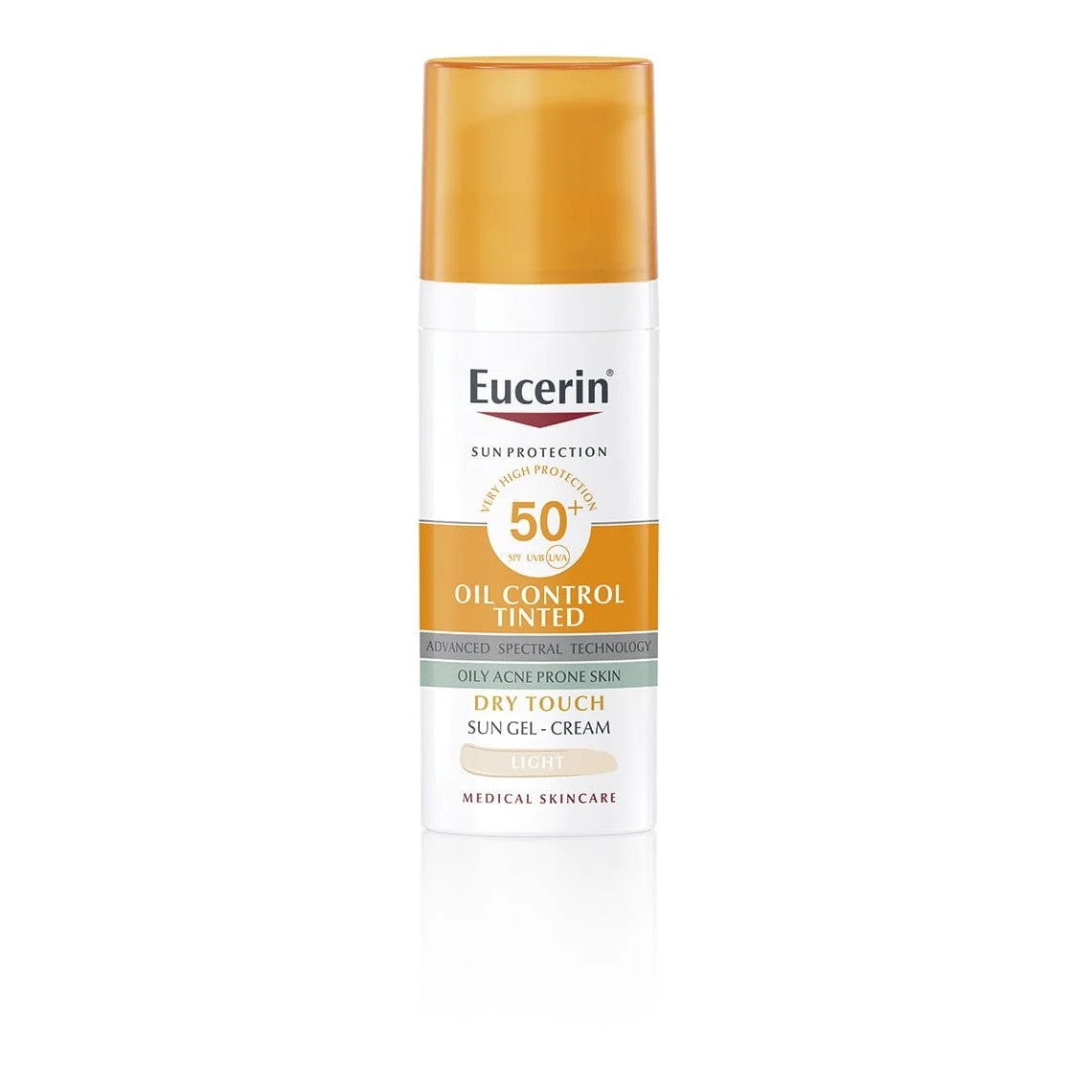 Eucerin Oil Control Gel-Creme FPS 50+ com cor