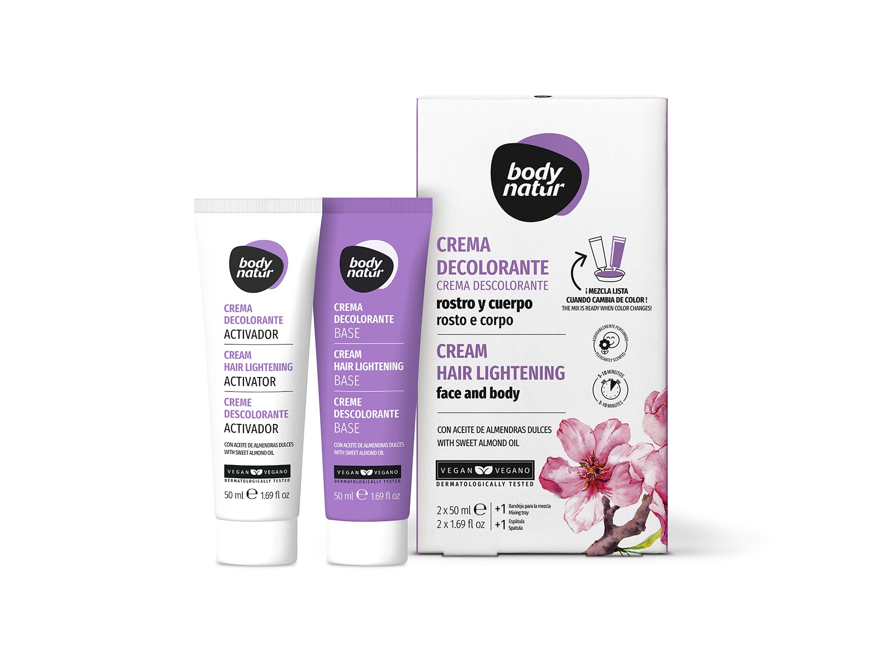 Body Natur creme descolorante rosto e corpo