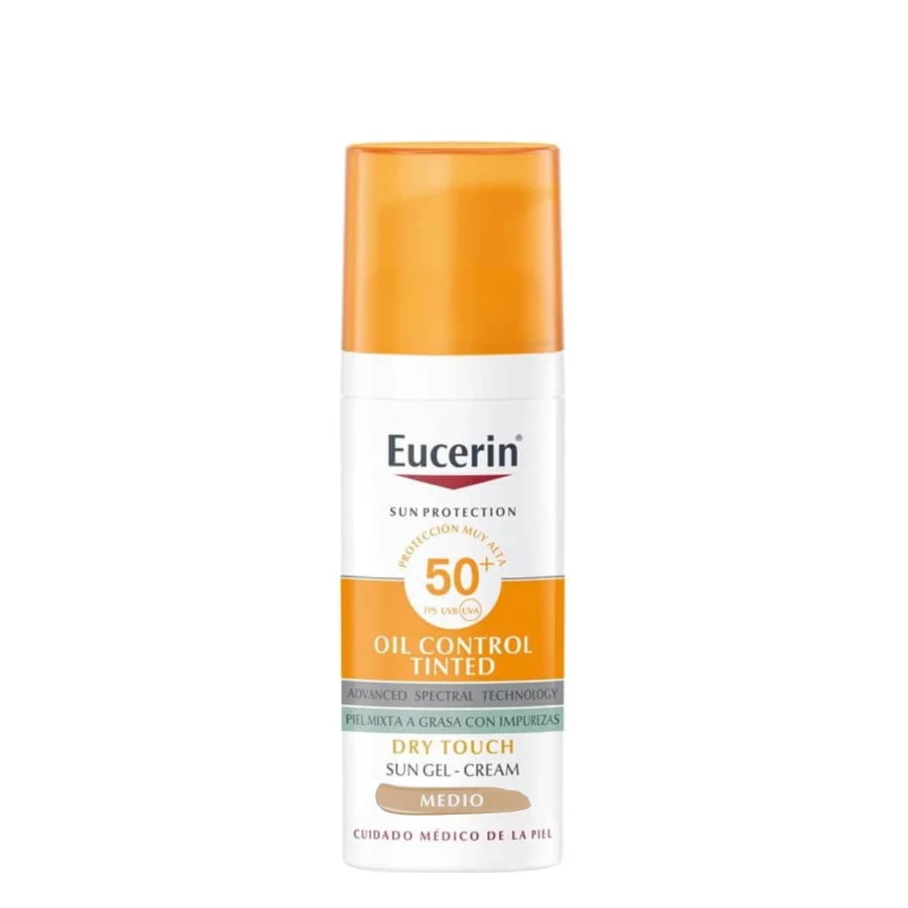 Eucerin Oil Control Gel-Creme FPS 50+ com cor