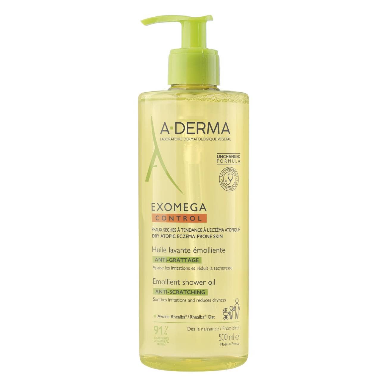A-Derma Exomega Control óleo lavante
